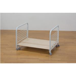 布団収納ラック 桐すのこ キャスター付き収納ラック