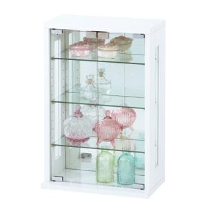 不二貿易（Fuji Boeki） ガラスコレクションケース 4段 ワイド