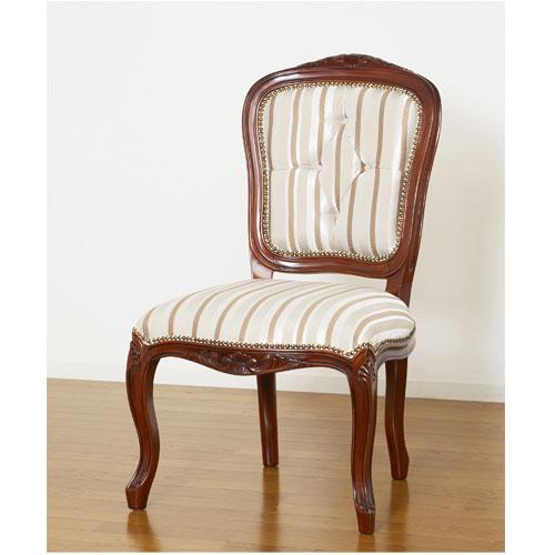 ダイニングチェア 肘なし 高級 優雅 椅子 チェア 上品 天然木 アンティーク調 レトロ 素敵 おし...