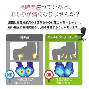 オフィスチェア モールドウレタン 肘なし 椅子...の詳細画像5