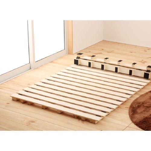 送料無料 すのこベッド ロール式 セミダブル 木製寝具 ロールすのこ すのこ式ベッド 簡単収納 桐す...
