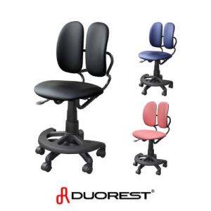 デスクチェア DUOREST FIT+ 肘なし 幅470×奥行470〜550×高さ790〜900mm 学習椅子 ワークチェア 学習チェア パソコンチェア 分割背もたれ 人間工学 DR-289BY