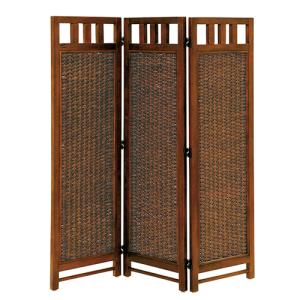 スクリーン 4連 送料無料 ラタンパーテーション 間仕切り家具