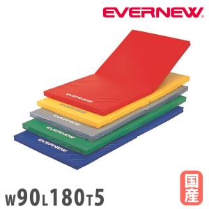 カラー体操マット エバニュー 幅90×長さ180×厚さ5cm 折り畳み ターポリン 抗菌 防炎 裏面すべり止付 日本教材備品協会安全基準適合品 マット 日本製 EKM076