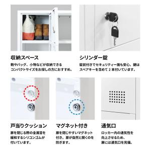 倉庫受取限定 ロッカー 12人用 3列4段 シ...の詳細画像5