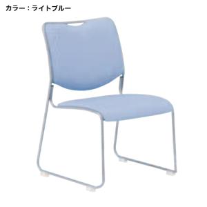 法人限定 スタッキングチェア 肘なし レザー ミ...の商品画像