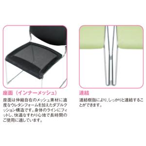 法人限定 スタッキングチェア 肘なし レザー ...の詳細画像2