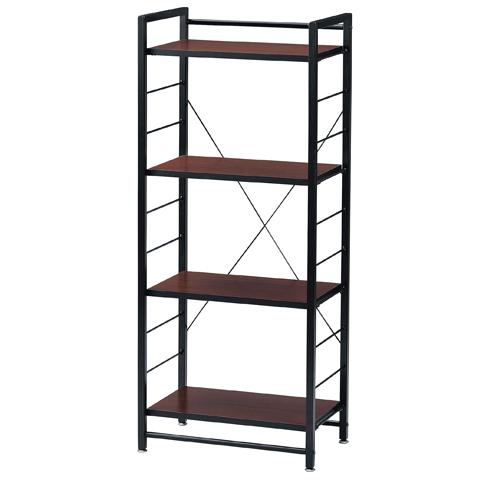 法人送料無料  システムラック 4段 本棚 マルチラック ブックラック 収納棚 木製 オフィス 会社...