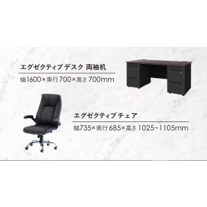 法人限定 エグゼクティブデスク 両袖机 W16...の詳細画像2