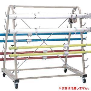 法人限定 支柱運搬車 台車 16本掛け 支柱ハンガー 収納 ポール 保管 支柱収納 収納台車 部活動 学校 教育施設 運動施設 体育館 バレーボール 日本製 S-3831