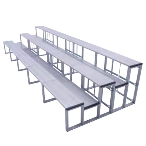 観客席 30人用 3段5連 幅455×奥行150×高さ80cm 観覧席 スタンド 見物席 折りたたみ...