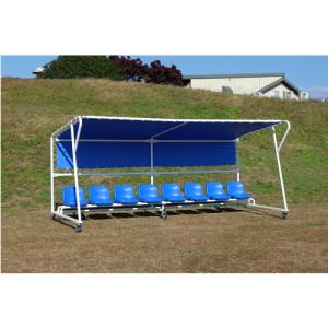 法人限定 チームシェルター チェア8台付き ベンチ チームベンチ グラウンド用 屋外用 試合 ゲーム グラウンド 校庭 設備 チェア付 テント S-4129