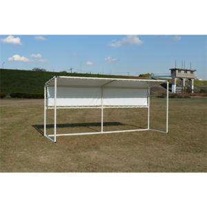 法人限定 日除け シェルター 定置式 屋根 野球 サッカー 屋外スポーツ 選手ベンチ用屋根 スポーツ施設 学校 スポーツセンター 競技場 設備 S-9319