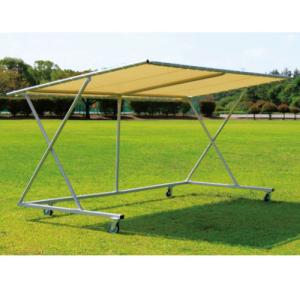 法人限定 チームシェルターＸ 幅410×奥行230cm 移動式 チームベンチ用日除け 雨対策 グラウンド設備 スポーツ施設 校庭 運動施設 備品 設備 用具 S-9310