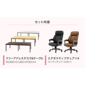 法人限定 フリーアドレスデスク セット 4人用...の詳細画像2