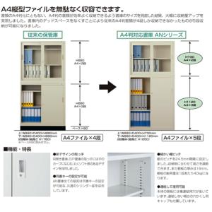 書庫 引戸 幅880×高さ730mm キャビネ...の詳細画像2