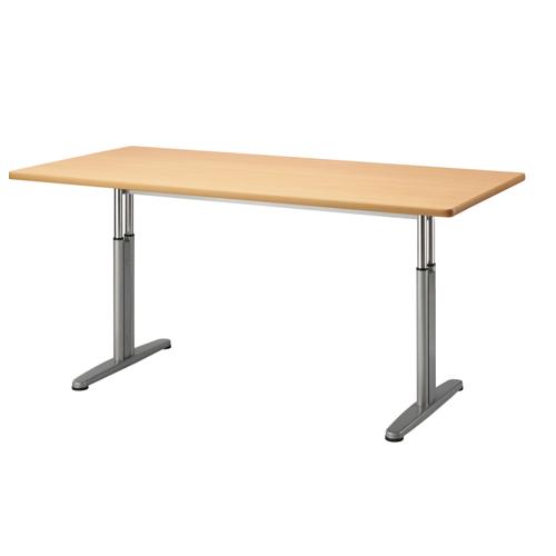 昇降テーブル 幅1800mm 奥行900mm 手動 ミーティングテーブル 会議テーブル ラウンジテー...