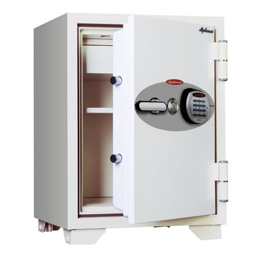耐火金庫 50L 金庫 保管庫 鍵付き ダブルロック テンキー式 シリンダー式 耐火 防犯 A4収納...