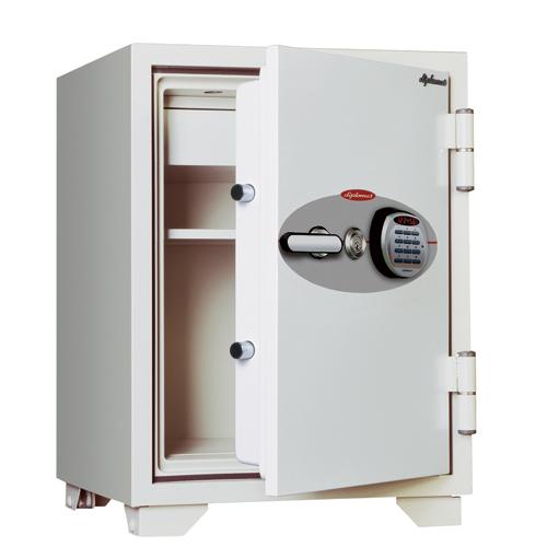 耐火金庫 64L 金庫 保管庫 鍵付き ダブルロック テンキー式 シリンダー式 耐火 防犯 A4収納...