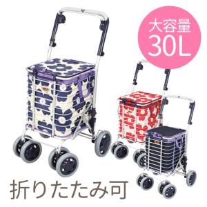 ショッピングバッグ付 アルミワイヤーカート ショッピングカート