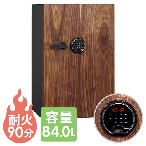 4月末まで20％OFF  耐火金庫 ディバウム 天然木 金庫 耐火 84L タッチパネル 指紋認証 ...
