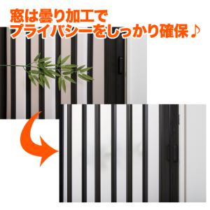 窓付き パネルドア 曇り加工 プライバシー保護...の詳細画像3