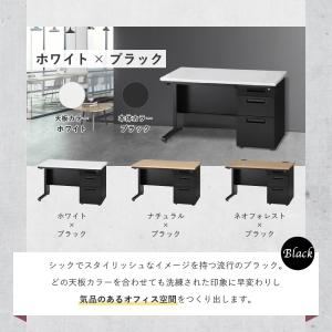 法人限定 オフィスデスク 両袖 幅1400×奥...の詳細画像4