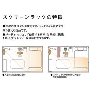 法人送料無料 スクリーンラック 幅1175×奥...の詳細画像2