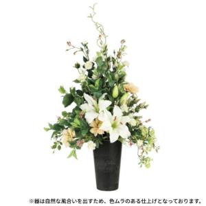 スタイリッシュカサブランカ 82cm 幅50×奥行38×高さ82cm テーブルタイプ アートフラワー 造花 光触媒 人工植物 インテリア小物 装飾 537H180-84