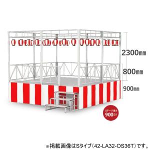 やぐらステージ 大型 高さ900mm 手すり付...の詳細画像1