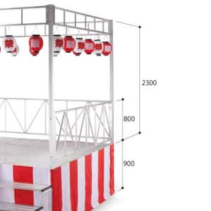 やぐらステージ 高さ900mm 手すり付 やぐ...の詳細画像1