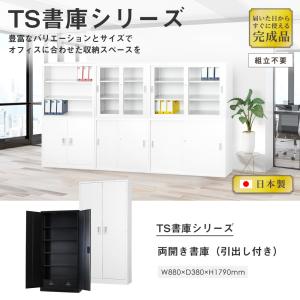 搬入設置無料 両開き書庫 引き出し付き TSシ...の詳細画像1