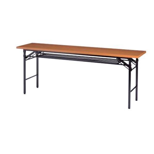 法人限定  折りたたみテーブル 幅1800×奥行450mm 会議テーブル 棚付きテーブル オフィステ...