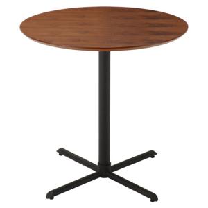ビンテージ？30年前に購入　ダークブラウン円形木製ハイテーブル　60㎝ カフェテーブル 円形 幅65cm 丸テーブル ハイテーブル アンティーク風