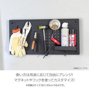 スチールパンチングボード フック付き 幅772...の詳細画像1