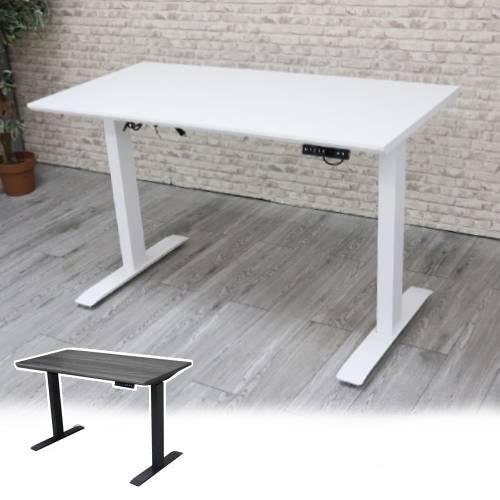 昇降デスク 電動 幅120×奥行61×高さ76〜123cm スタンディングデスク パソコンデスク ホ...