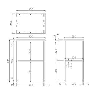 電話台 幅500×奥行350×高さ730mm ...の詳細画像3