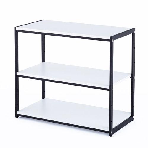 法人限定  テレビ台 ハイタイプ 白 モニター台 3段 幅804×奥行400×高さ700mm オフィ...