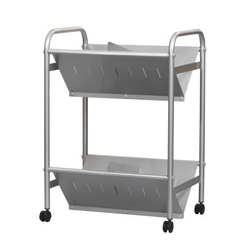 ファイルワゴン 2段 幅55×奥行40×高さ78cm ファイルキャビネット ファイルラック サイドワ...