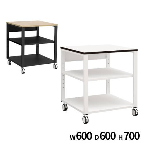 プリンター台 3段 幅600×奥行600×高さ700mm キャスター プリンターラック プリンターワ...