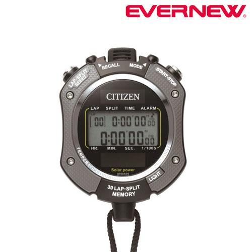 ストップウォッチ エバニュー ハイブリッド電源 温度 湿度表示 体感温度表示 紐付き 最大計時10時...