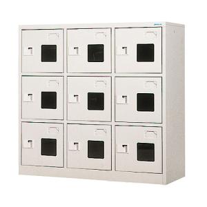 日本製 シューズボックス 24人用 鍵付 4列6段 扉付 中棚付 スチール製