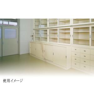 法人限定 ガラス両開き書庫 幅1200mm 鍵...の詳細画像1