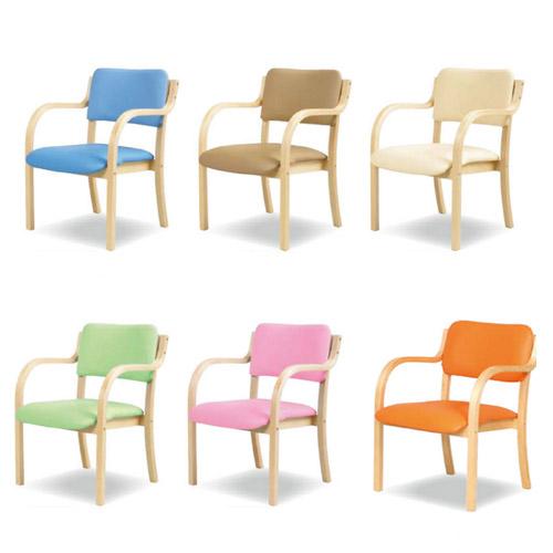 法人限定  ダイニングチェア 木製 肘付 完成品 介護 椅子 チェア リビング スタッキング 立ち上...