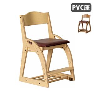 木製チェア pvc座 学習椅子 子供椅子 イス チェア 椅子 いす ダイニングチェア デスクチェア パソコンチェア 児童 こども 子供 勉強 作業 木目 北欧 COMET-PVC｜lookit
