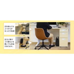 倉庫受取限定 オフィスデスク 両袖机 本体ブラ...の詳細画像5