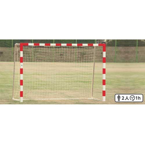 法人限定 ハンドゴ−ル 2台1組 アルミ製 屋外用 後部パイプ無塗装 ネット別 MT型 リブ加工 校...