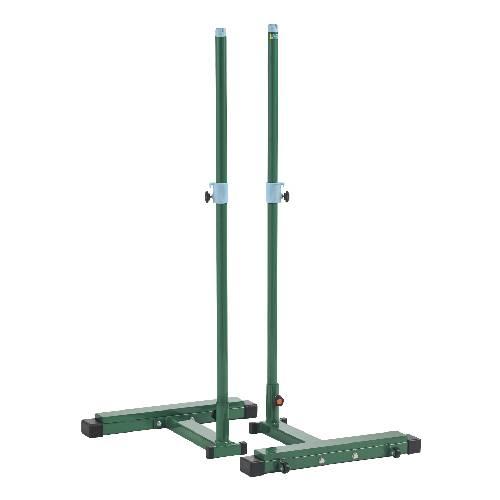 バドミントン支柱 移動式 簡単組立 2本1組 ネット支柱 スタンド式 支柱 車輪付き支柱 体育用品 ...