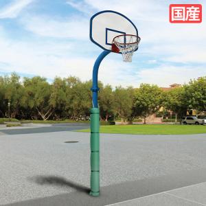 法人限定 バスケットゴール 単柱式 屋外用 バスケットボール用ゴール ゴール バスケットボール 校庭 公園 スポーツ施設 教育施設 日本製 三和体育 S-4510