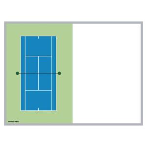 名入れ対応可 作戦盤 テニス 移動式カラフル作戦板 コート図 ミーティング テニス用品 スポーツ施設 テニススクール 作戦板 学校 部活 備品 S-7913